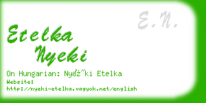 etelka nyeki business card